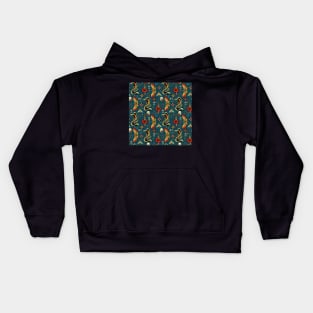 Blue Bold Eyes Pattern Kids Hoodie